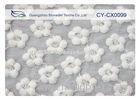 Flower Shape White Embroidered Lace Fabric for Wedding Dress CY-CX0099