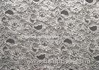 Nylon Viscose Chemical Corded Lace Fabric , OEM / ODM offer CY-LW0733
