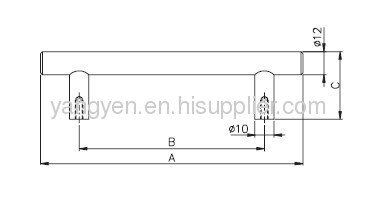 12mm T bar furniture handle, Furniture T bar handle (FTD445)