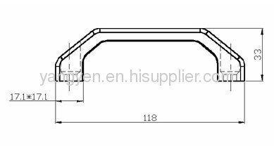 Aluminium furniture handle (ALH-100)