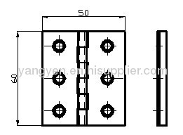Brass Door Hinge, H type hinge (BH506032CR/BRH-10)