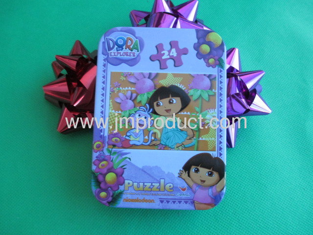 Dora explorer 24 puzzles in tin