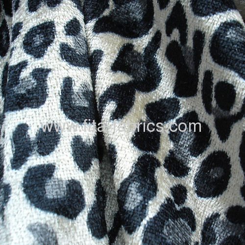 100% polyester panther printed crushed panne