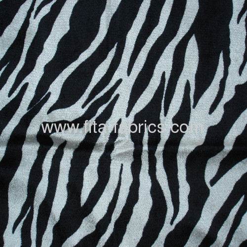 polyesterzebra printed panne