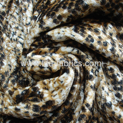 Snakeskin printed velveteen made of 100%polyester