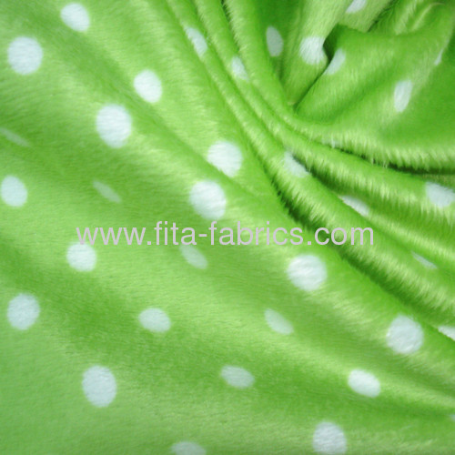 100%polyester dottedknitted soft velboa fabric