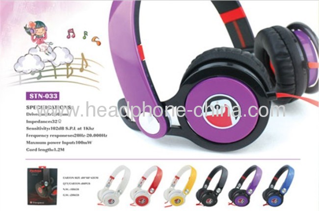 2013 Rotating Wired Stereo Over Ear Headphones Black with Red