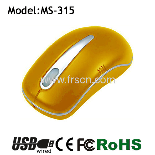 Factory best sell rubber coated usb 2.0 cable wired optical mouse