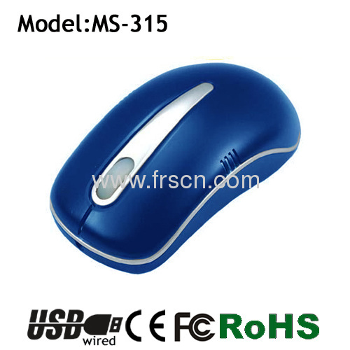 Factory best sell rubber coated usb 2.0 cable wired optical mouse