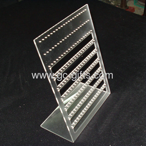 L-shaped lucite jewelry earring holder