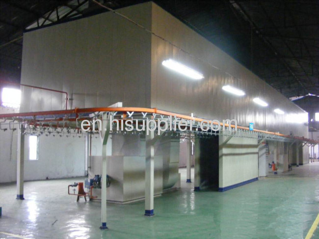 Continuous Painting Powder Coating Conveyor Line Equipment OEM