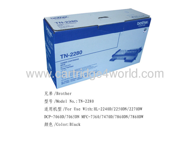 High Quality Brother TN-2280 Genuine Original Laser Toner Cartridge Factory Direct Sale 