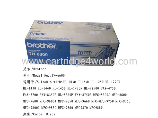 High Quality Brother TN-6600 Genuine Original Laser Toner Cartridge Factory Direct Sale 