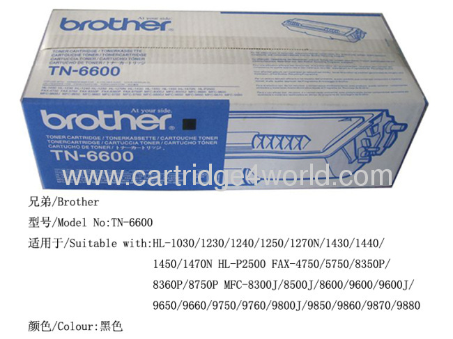 High Quality Brother TN-6600 Genuine Original Laser Toner Cartridge Factory Direct Sale 