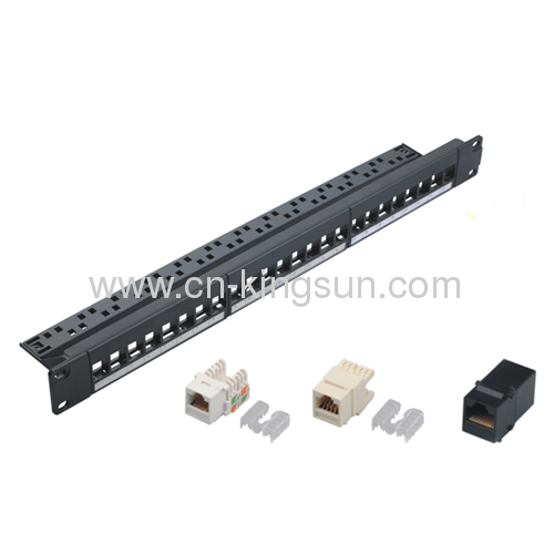 24 port Keystone Jack patch panel Frame