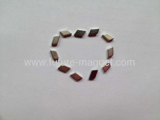 Ndfeb magnet piece of diamond shape magnet