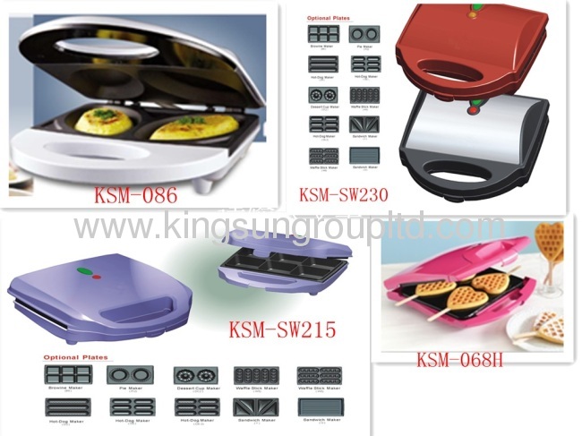 750W stainless steel panel sandwich maker