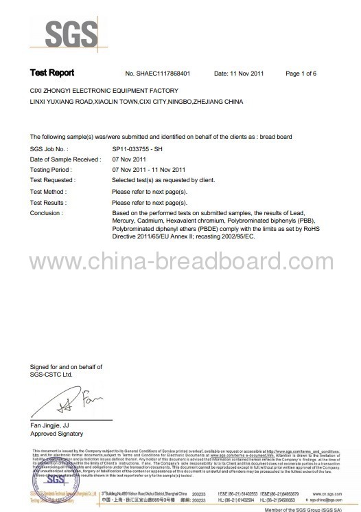 ZYJ-060 - - 300 points transparent solderless breadboard