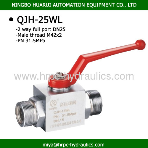 hydraulic full bore threaded steel ball valve