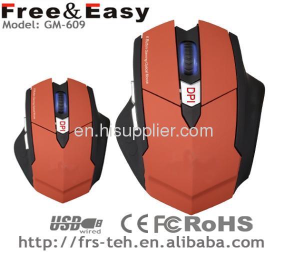 GM-901good quality Rubber key Big size wired gaming mouse