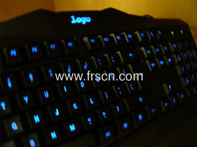 Shining OEM logo print wired LED game keyboard