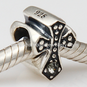 Wholesale Antique sterling silver European Cross charm 925 beads