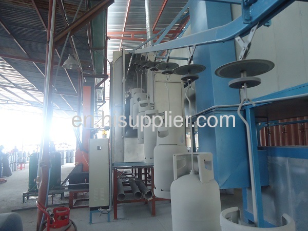 Conveyorised Automatic LPG tank powder coating line 