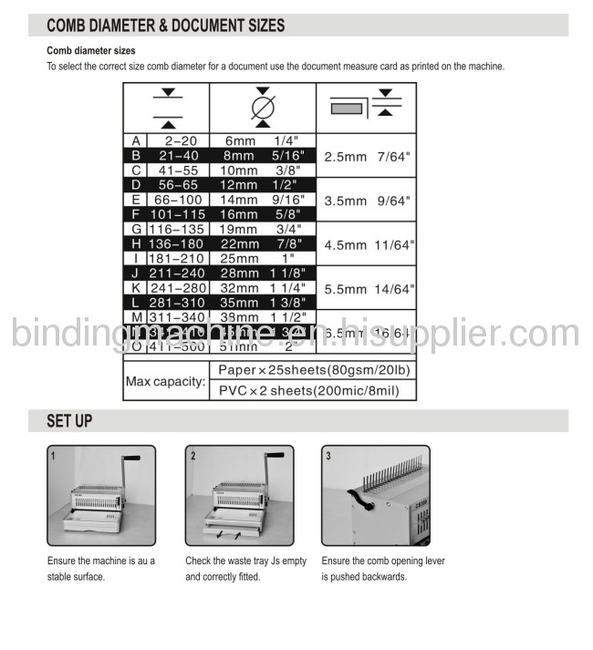 14 inch Paper Size Electric Comb Binding Machine