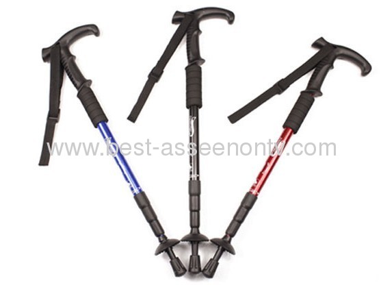 Adjustable AntiShock Walking climbing Trekking Sticks Hiking ski Pole Gs shank cork hiking pole skiing