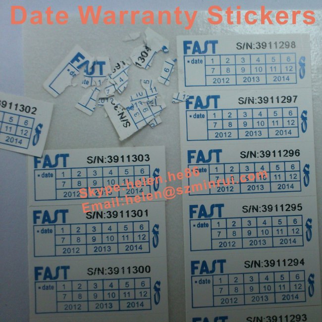 Custom Date Warranty Stickers For Phone,Warranty Label Void If Tampered Is Invalid,Easy Broken Warranty Seals