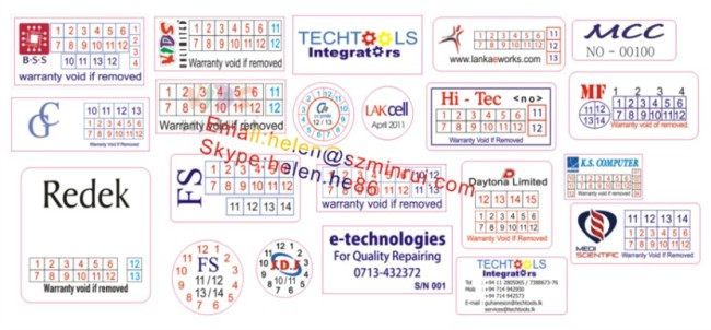 Custom Date Warranty Stickers For Phone,Warranty Label Void If Tampered Is Invalid,Easy Broken Warranty Seals