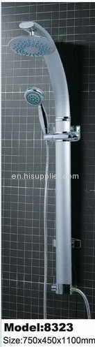  shower panels made of aluminum with top shower