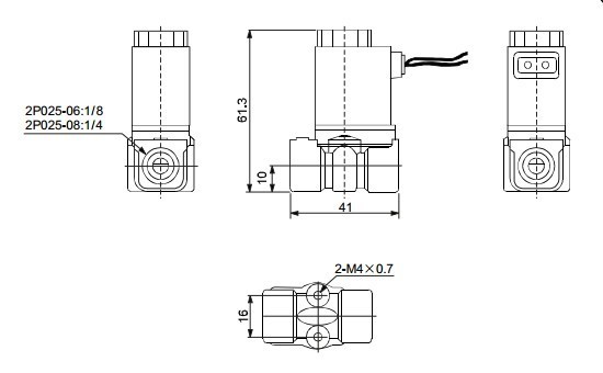 2P025-08 plastic solenoid valve