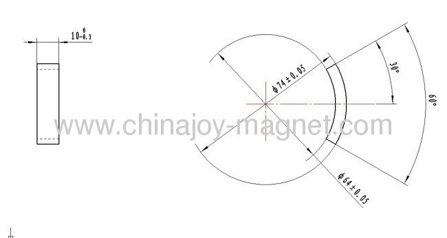 N35 Arc Ndfeb Magnet Motors with ni coating