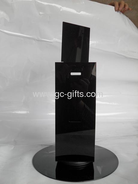 Black rotatable battery display stands 