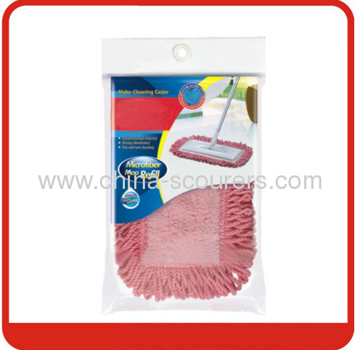 Magic flat Mop Refill with Pink+white colour