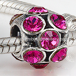 sterling silver european big hole austrian crystal bead for bracelets