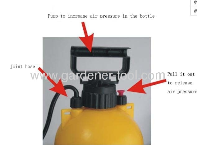 8L Plastic Agriculture Sprayer As Air Pressure Sprayer with single belt