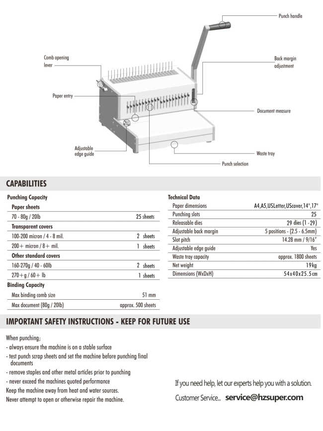 25 Sheet Punch Manual Comb Binding Machine