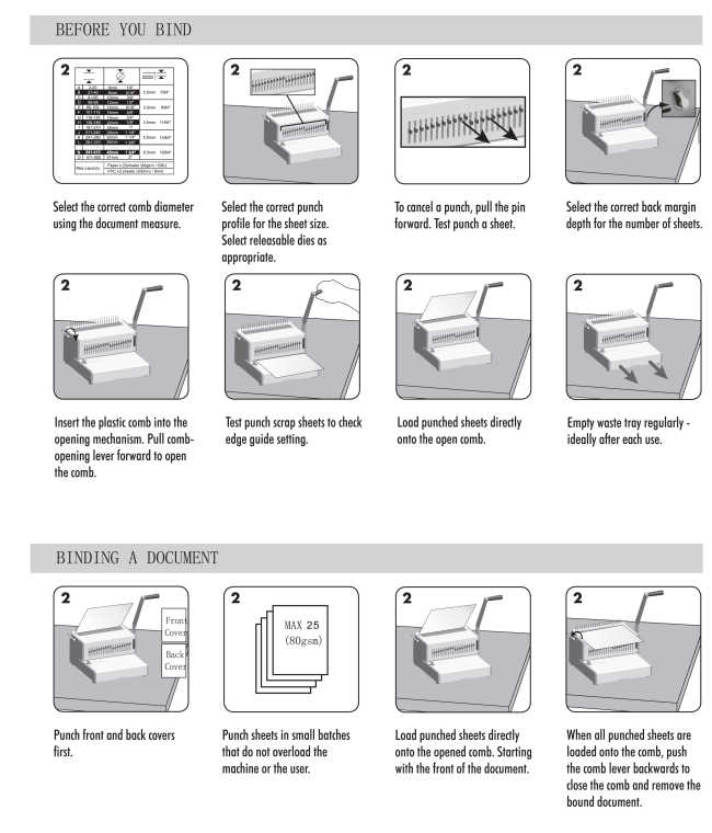 25 Sheet Punch Manual Comb Binding Machine