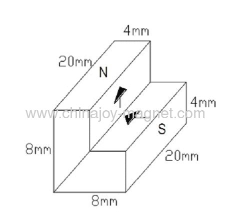 N52 4x8x20mm angle 45 degrees