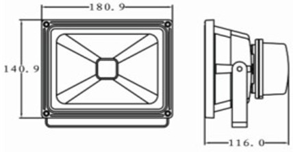 Outdoor IP65 20w led industrial projectors