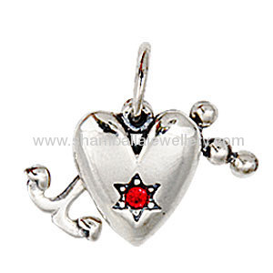 Designer jewelry accessories sterling silver Heart anchor Charms to make jewelry