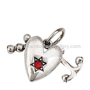 Designer jewelry accessories sterling silver Heart anchor Charms to make jewelry