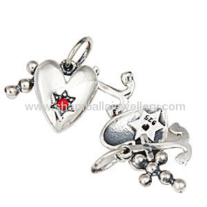 Designer jewelry accessories sterling silver Heart anchor Charms to make jewelry