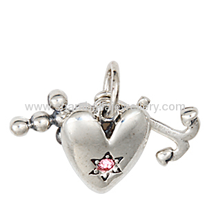 Designer jewelry accessories sterling silver Heart anchor Charms to make jewelry