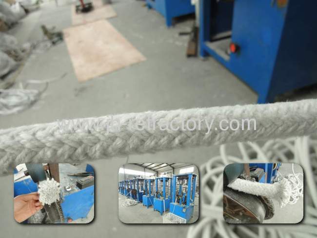 Ceramic fiber round braided rope