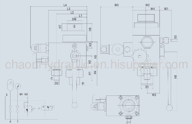 contol valve set for accumulator