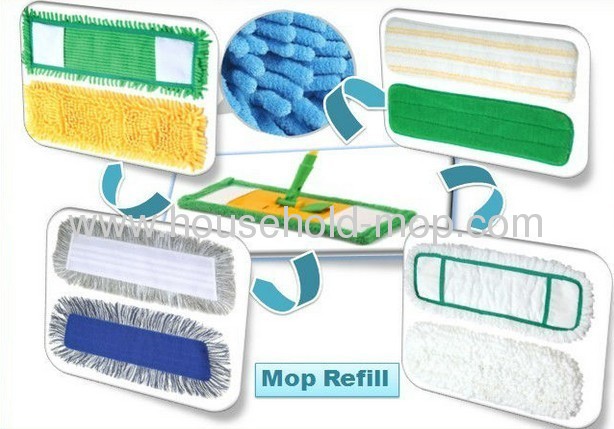 Star Mop Pro Household Microfiber Green Mop Kit with Two Microfiber Pads