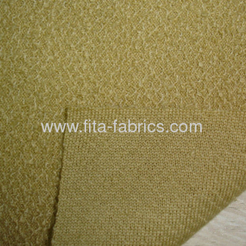 Looped fabric blended of wool/nylon/acrylic
